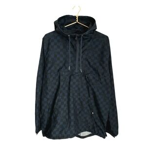 VANS x Independent Mens Anorak Windbreaker Pullover Medium Blue Black Checker
